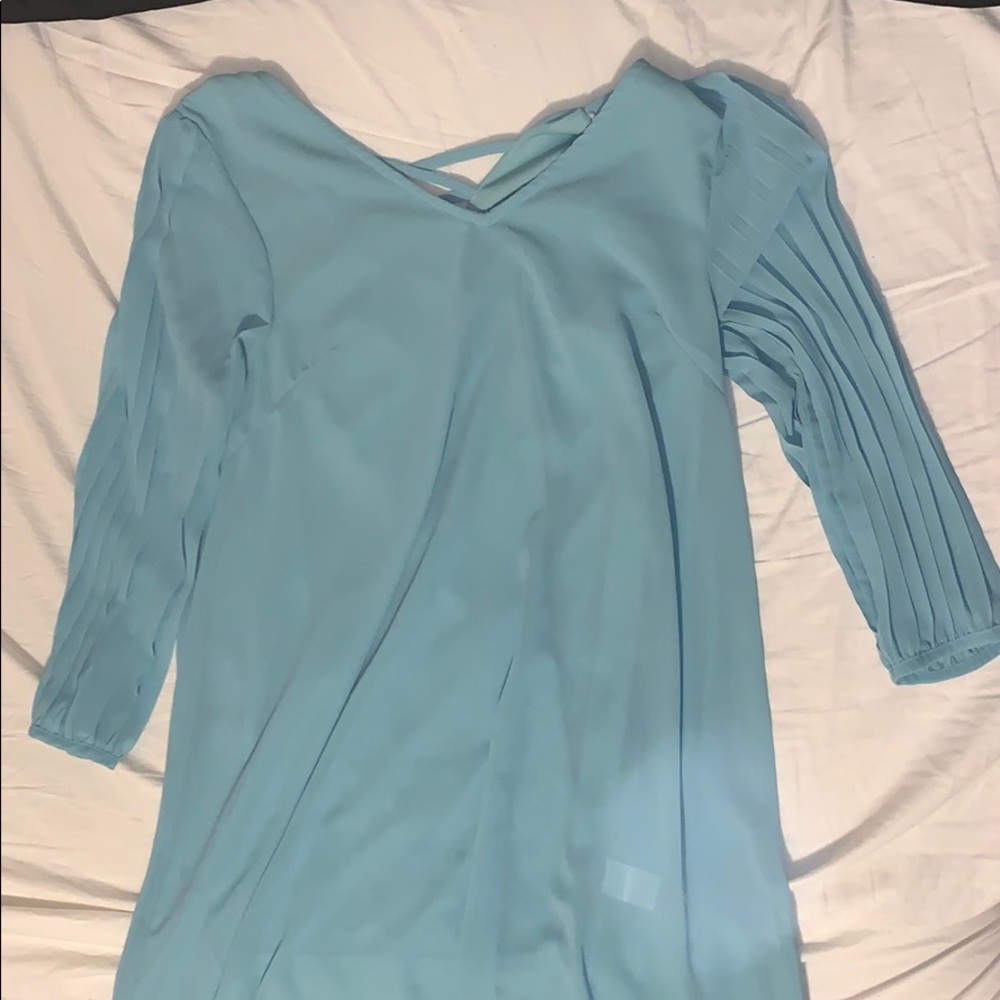 light blue dress